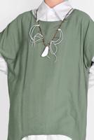 Tesettür giyim YEŞİL İKİLİ TUNİK 56208 