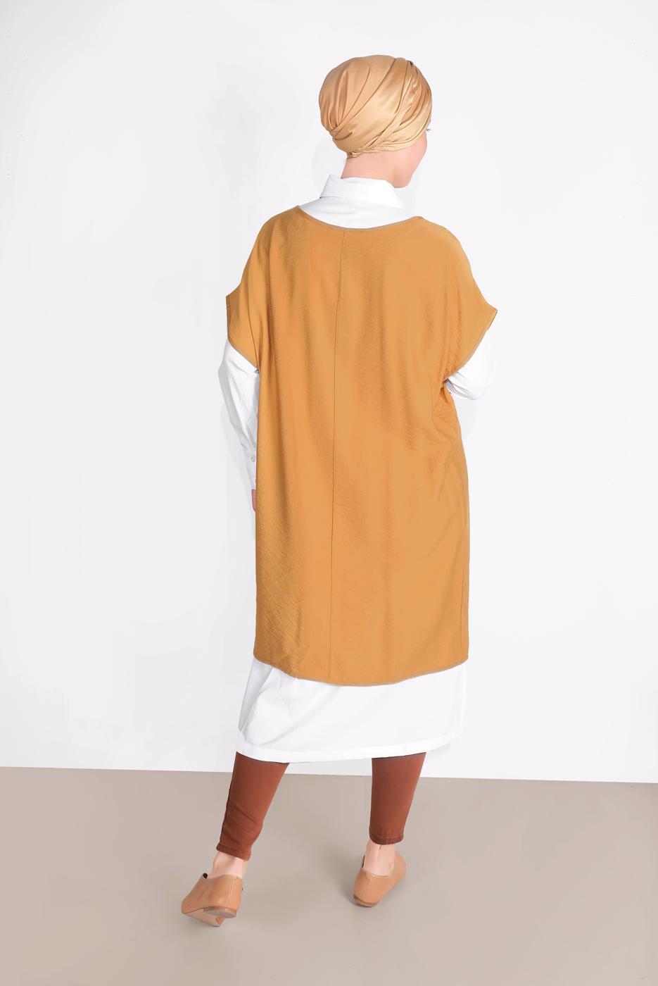 Tesettür giyim TURUNCU İKİLİ TUNİK 56208 