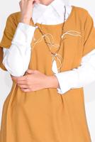 Tesettür giyim TURUNCU İKİLİ TUNİK 56208 