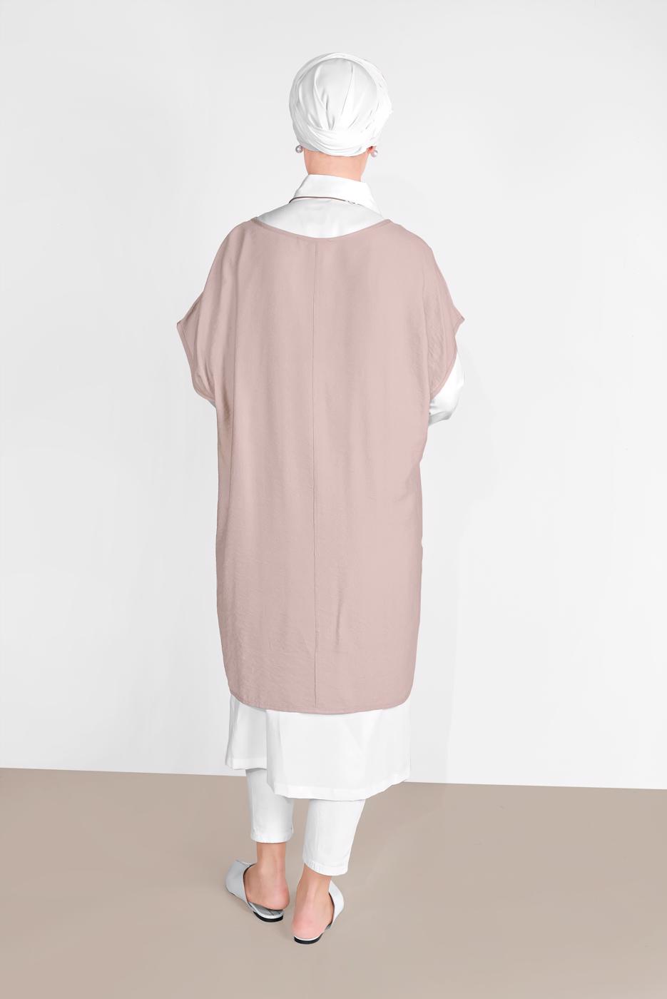 Tesettür giyim BEJ İKİLİ TUNİK 56208 