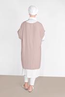 Tesettür giyim BEJ İKİLİ TUNİK 56208 