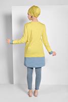Tesettür giyim SARI YUVARLAK YAKA TUNİK 66125