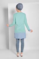 Tesettür giyim YEŞİL YUVARLAK YAKA TUNİK 66125