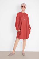 Tesettür giyim KAHVE SALAŞ CEPLİ TUNİK  71225