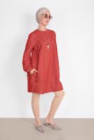 Tesettür giyim KAHVE SALAŞ CEPLİ TUNİK  71225