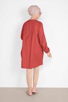 Tesettür giyim KAHVE SALAŞ CEPLİ TUNİK  71225