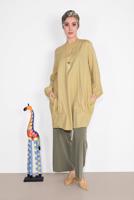 Tesettür giyim YEŞİL SALAŞ CEPLİ TUNİK  71225