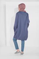 Tesettür giyim LACİVERT SALAŞ CEPLİ TUNİK  71225