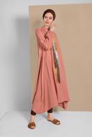 Tesettür giyim PUDRA DANTEL DETAYLI TUNİK 76025