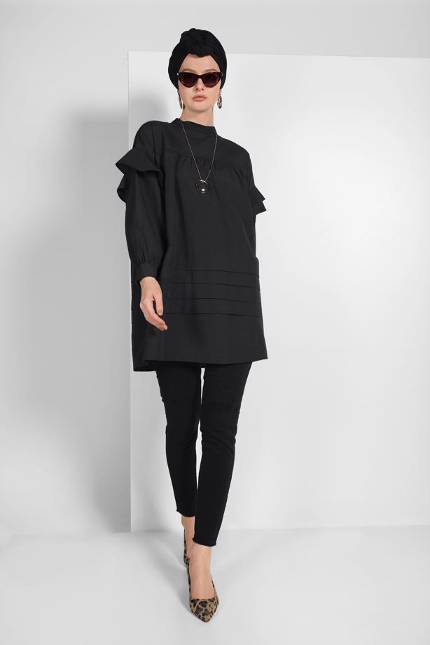 Vêtements hijab  SLEEVES-FLOUNCE TUNIC 77202 - TRENDTESETTÜR