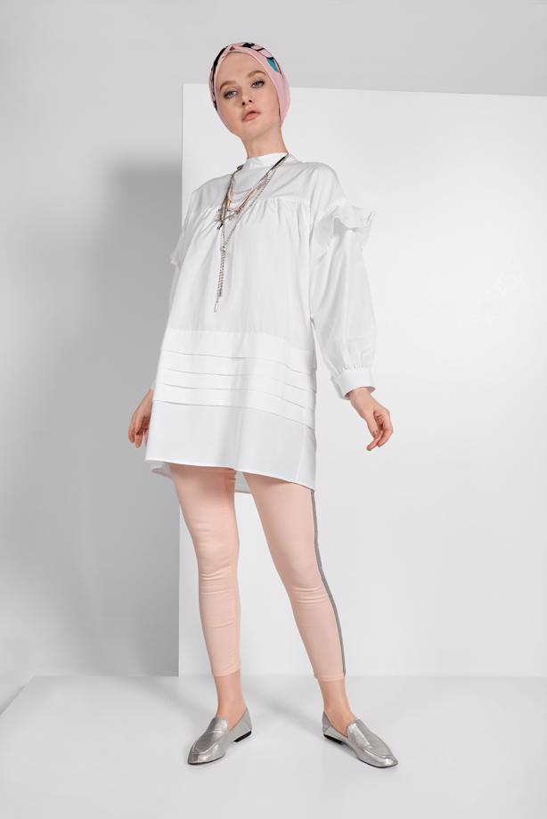 Vêtements hijab  SLEEVES-FLOUNCE TUNIC 77202 - TRENDTESETTÜR