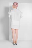 Hijab clothing CREAM SLEEVES-FLOUNCE TUNIC 77202