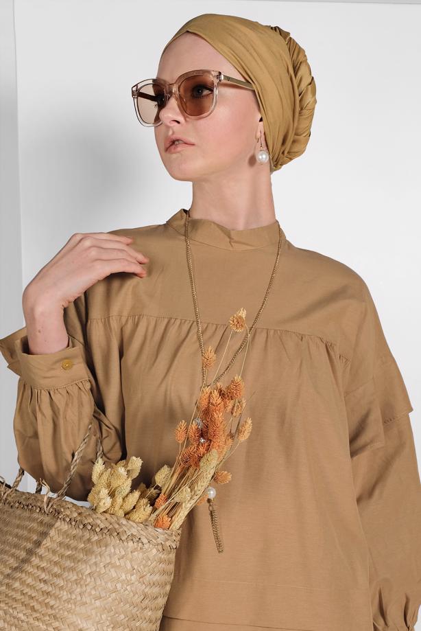 Vêtements hijab  SLEEVES-FLOUNCE TUNIC 77202 - TRENDTESETTÜR