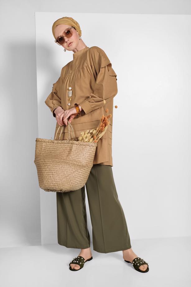 Vêtements hijab  SLEEVES-FLOUNCE TUNIC 77202 - TRENDTESETTÜR