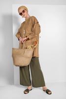 Vêtements hijab BRUN TUNIQUE MANCHES À VOLANTS 77202 