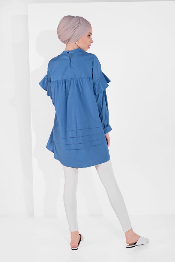 Vêtements hijab  SLEEVES-FLOUNCE TUNIC 77202 - TRENDTESETTÜR