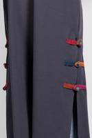 Tesettür giyim GRİ YAN KISIMLARI BİYE DETAYLI TUNİK 95805