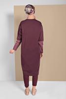Tesettür giyim PEMBE KOL KISMI DETAYLI TUNİK 98225