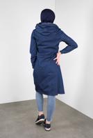 Vêtements hijab BLEU MARINE TUNIQUE EN JEAN À CAPUCHE 201 