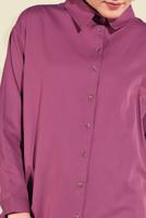 Hijab clothing PINK SHIRT-COLLAR BUTTONED TUNIC 0311