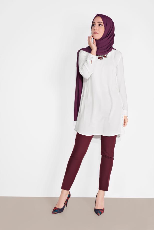 Hijab clothing  BUTTONED TUNIC 0911  - TRENDTESETTÜR
