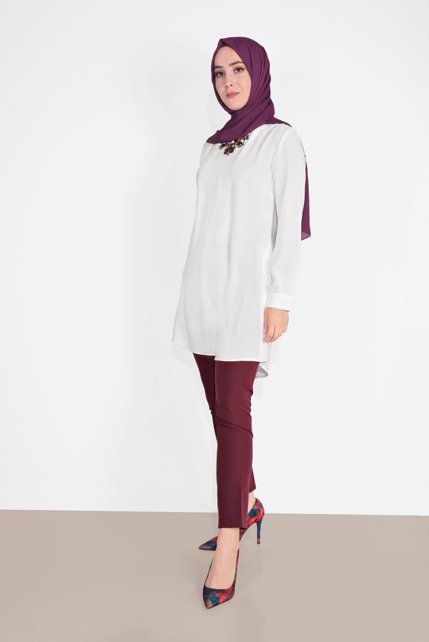Hijab clothing  BUTTONED TUNIC 0911  - TRENDTESETTÜR
