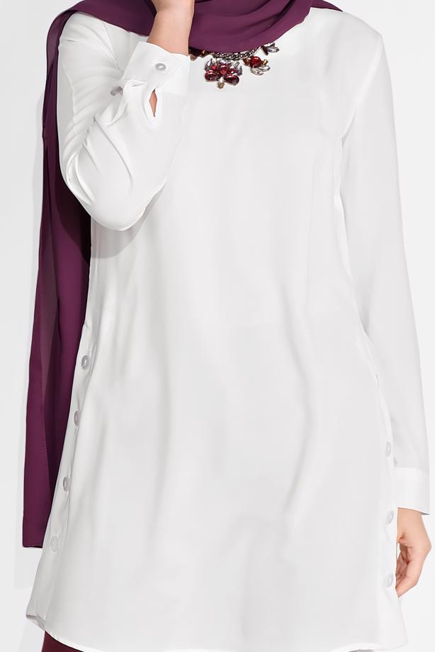 Hijab clothing  BUTTONED TUNIC 0911  - TRENDTESETTÜR