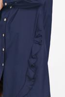 Tesettür giyim LACİVERT FIRFIR DETAYLI DÜĞMELİ TUNİK 0945