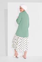 Hijab clothing GREEN TIE-COLLAR TUNIC 1091 