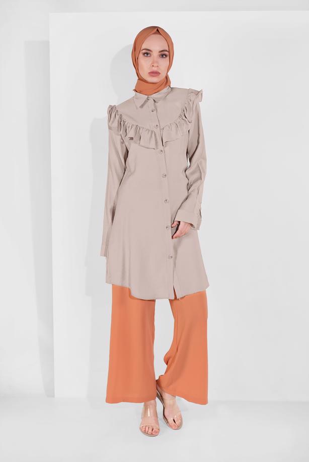 Tesettür giyim  fırfır zamanı - TRENDTESETTÜR