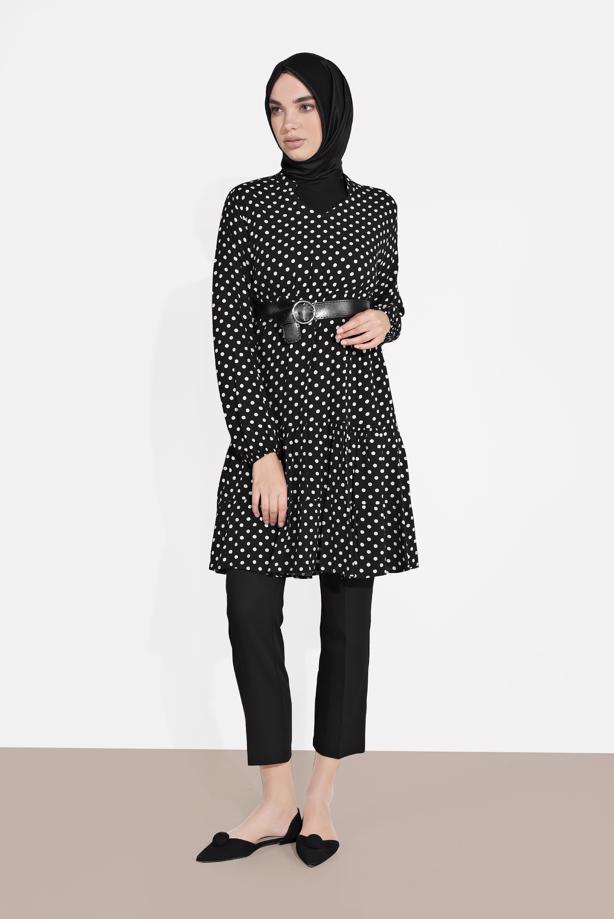 Hijab clothing  POLKADOT TUNIC 1491 - TRENDTESETTÜR