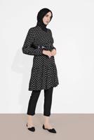 Hijab clothing BLACK POLKADOT TUNIC 1491