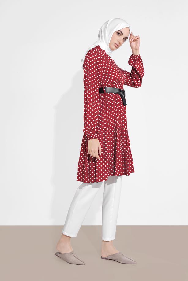 Hijab clothing  POLKADOT TUNIC 1491 - TRENDTESETTÜR