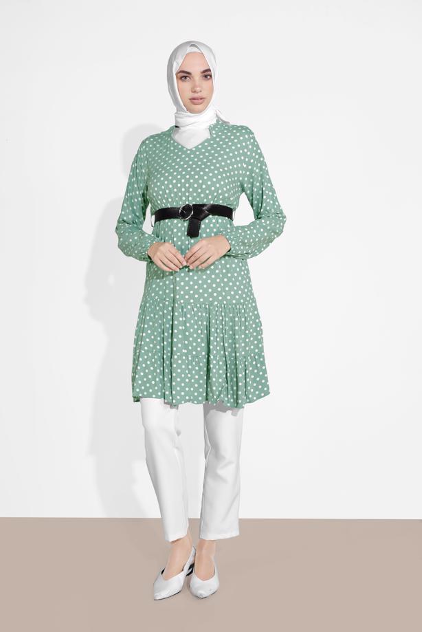 Hijab clothing  POLKADOT TUNIC 1491 - TRENDTESETTÜR