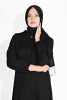 Vêtements hijab NOIR TUNIQUE BOUTONÉE À CAPUCHE 2304