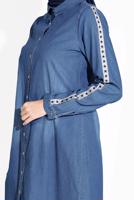 Hijab clothing NAVY BLUE BUTTONED TUNIC 2365