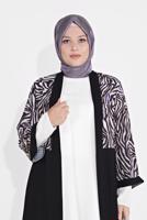 Vêtements hijab POURPRE TUNIQUE IMPRIMÉE ANIMALIER 2873 