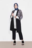 Tesettür giyim LACİVERT ZEBRA DESENLİ 2&prime;Lİ TUNİK 2873 