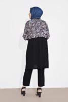 Tesettür giyim LACİVERT ZEBRA DESENLİ 2&prime;Lİ TUNİK 2873 