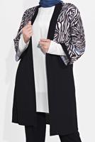 Tesettür giyim LACİVERT ZEBRA DESENLİ 2&prime;Lİ TUNİK 2873 