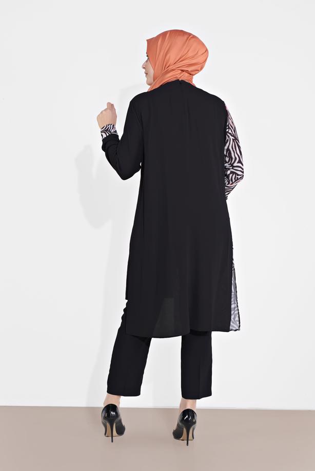 Vêtements hijab ROUGE ALVINA TUNIQUE IMPRIMÉE 2874 - TRENDTESETTÜR