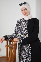 Tesettür giyim SARI ALVİNA MİX DESEN TUNİK 2874