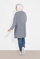 Tesettür giyim LACİVERT ÇİZGİLİ TUNİK 2876