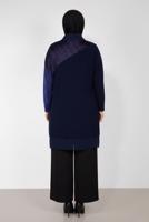 Vêtements hijab BLEU MARINE ALVINA TUNIQUE EN BRILLANTE T 2881