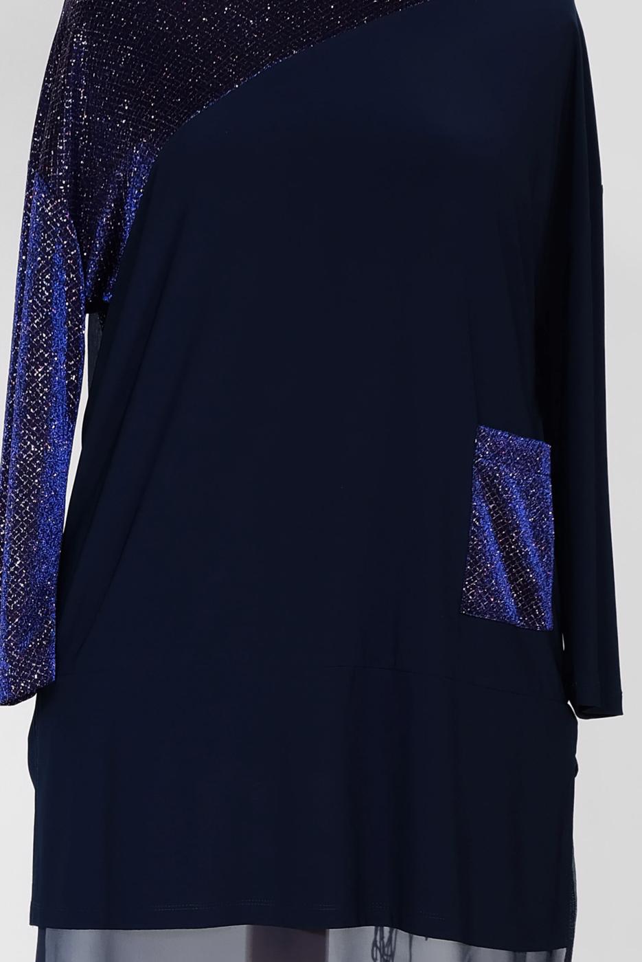Hijab clothing NAVY BLUE ALVINA SPARKLY TUNIC 2881