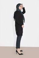 Hijab clothing BLACK ALVINA LACE-HEM TUNIC 2888 