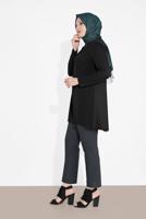 Vêtements hijab NOIR ALVINA TUNIQUE AVEC BROCHE 2891