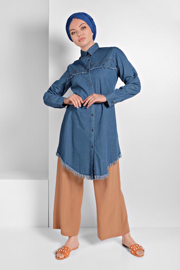 Tesettür giyim  püskül detaylar - TRENDTESETTÜR