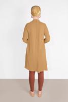 Tesettür giyim TURUNCU HAKİM YAKA ASİMETRİK KESİM TUNİK 3065