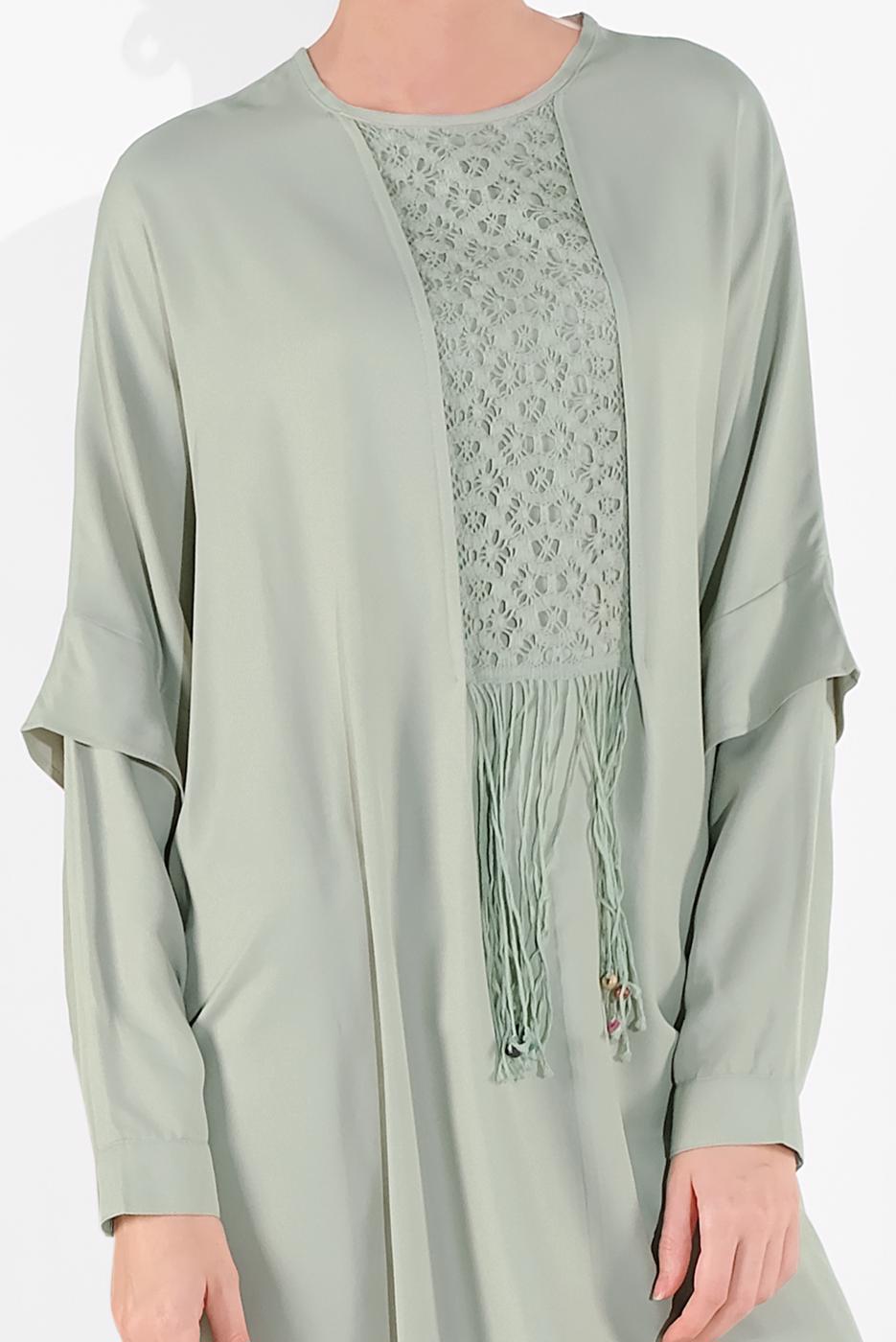 Tesettür giyim KAHVE PÜSKÜLLÜ TUNİK 3212 